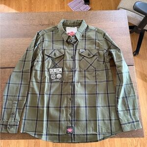 DIXXON Olive and Black Checkered Shirt